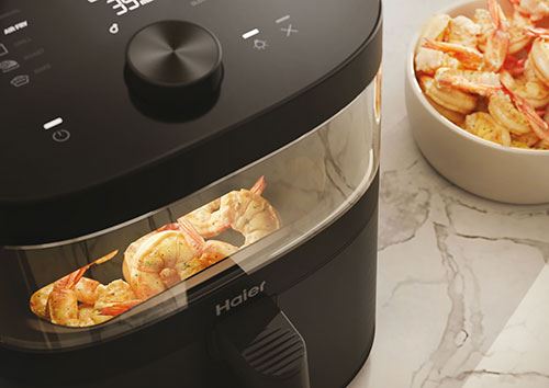 Fritadeira sem Óleo com Janela Haier Airfryer HAF5TWA011 - 7L - Preta For Cheap