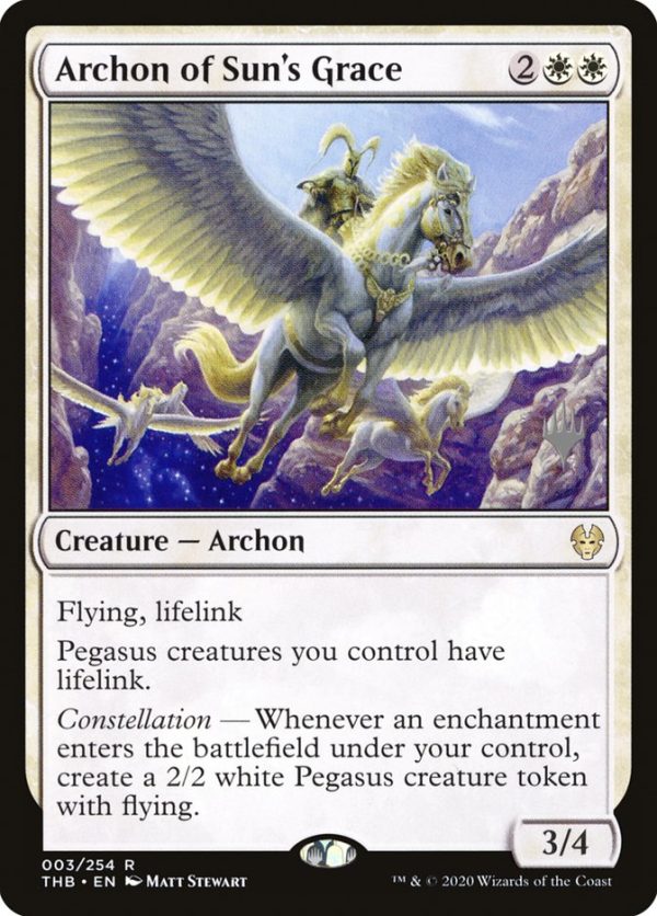 Archon of Sun s Grace (Promo Pack) [Theros Beyond Death Promos] Online Sale