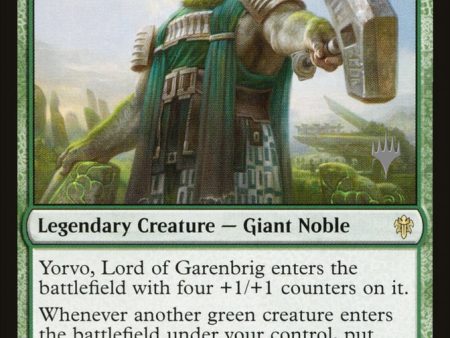 Yorvo, Lord of Garenbrig (Promo Pack) [Throne of Eldraine Promos] Supply